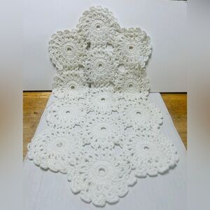 Vintage crocheted placemats, white, NO stains or blemishes.